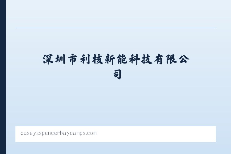 深圳市利核新能科技有限公司 列表图