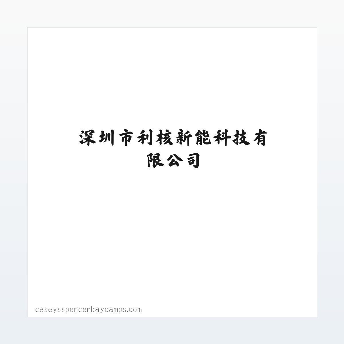 深圳市利核新能科技有限公司 方图